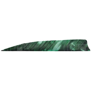 Tre Camo Colour 3.0’ Shield Cut Feathers Rw (12 Pack) Green / 12 Pack