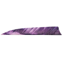 Tre Camo Colour 3.0’ Shield Cut Feathers Rw (12 Pack) Purple / 12 Pack
