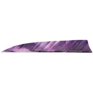 Tre Camo Colour 3.0’ Shield Cut Feathers Rw (12 Pack) Purple / 12 Pack