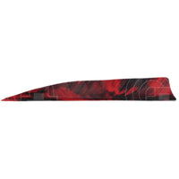 Tre Camo Colour 3.0’ Shield Cut Feathers Rw (12 Pack) Red / 12 Pack
