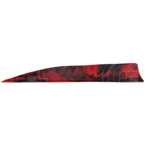 Tre Camo Colour 3.0’ Shield Cut Feathers Rw (12 Pack) Red / 12 Pack