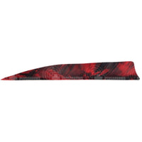 Tre Camo Colour 3.0’ Shield Cut Feathers Rw (12 Pack) Red / 12 Pack
