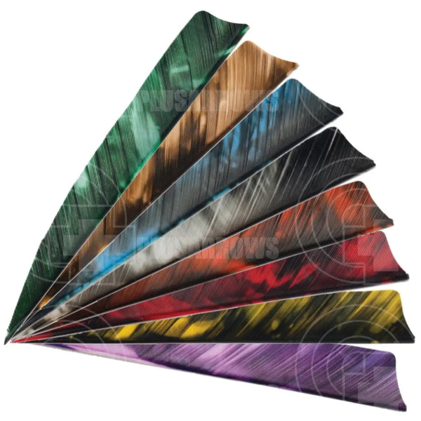 Tre Camo Colour 4.0’ Shield Cut Feathers Rw (12 Pack)