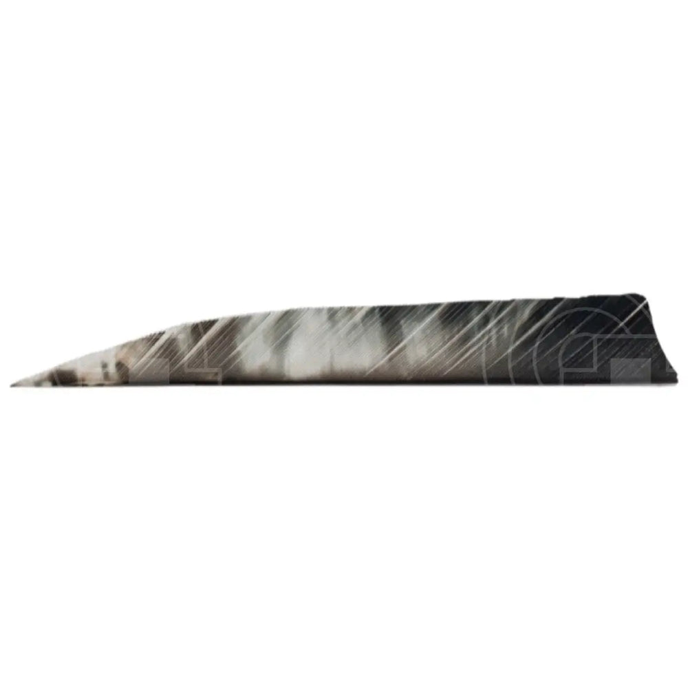 Tre Camo Colour 4.0’ Shield Cut Feathers Rw (12 Pack) Bark / 12 Pack