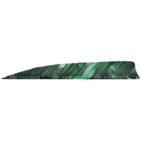 Tre Camo Colour 5.0’ Shield Cut Feathers Rw (12 Pack) Green / 12 Pack
