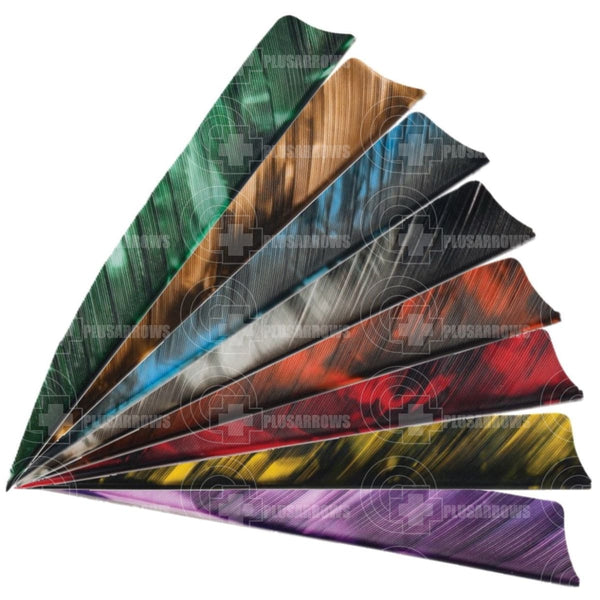 Tre Camo Colour Shield Cut Feathers Rw (12 Pack)