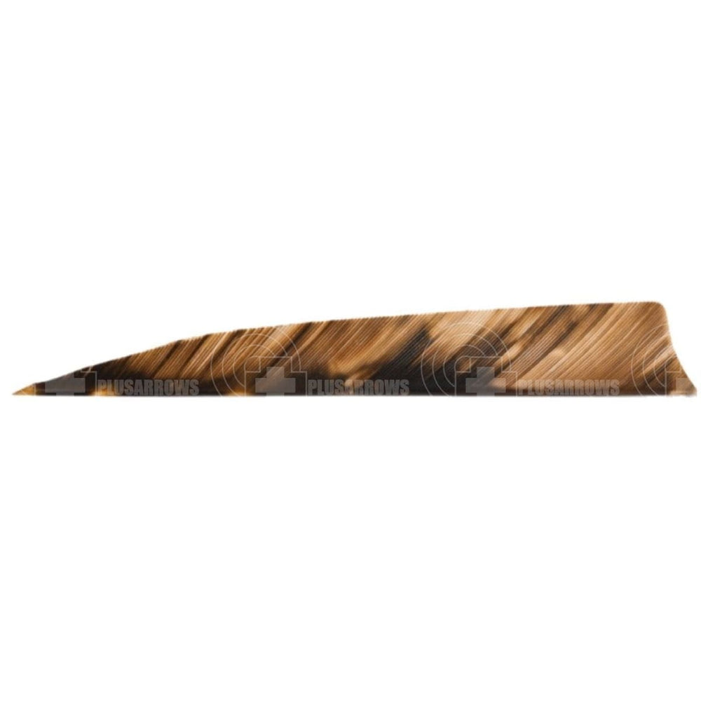 Tre Camo Colour Shield Cut Feathers Rw (12 Pack) Brown / 3 Inch