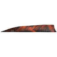 Tre Camo Colour Shield Cut Feathers Rw (12 Pack) Orange / 3 Inch
