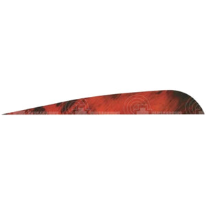 Gateway 3.0 Tre Colour Right Wing Feathers Red / 12 Pack Vanes And