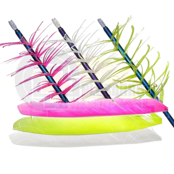 Trueflight Spiral Flu Feathers (Full Length) Select Colour / Quantity Vanes And