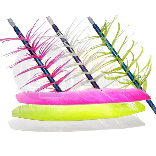 Trueflight Spiral Flu Feathers (Full Length) Select Colour / Quantity Vanes And