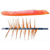 *Trueflight Spiral Flu Flu Feathers (Full Length) Orange Feathers
