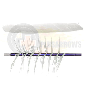 Trueflight Spiral Flu Feathers (Full Length) White / 12 Pack Vanes And