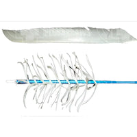 *Trueflight Spiral Flu Flu Feathers (Full Length) White Feathers
