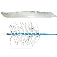 *Trueflight Spiral Flu Flu Feathers (Full Length) White Feathers