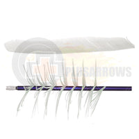 Trueflight Spiral Flu Feathers (Full Length) White / 12 Pack Vanes And
