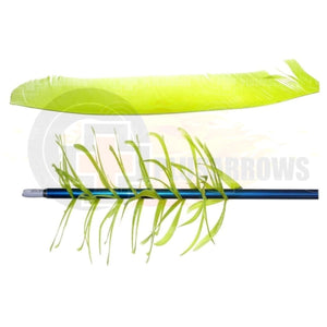 Trueflight Spiral Flu Feathers (Full Length) Yellow / 12 Pack Vanes And