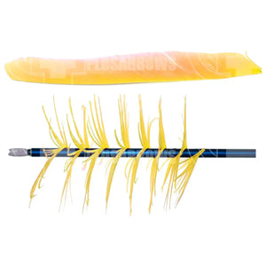 *Trueflight Spiral Flu Flu Feathers (Full Length) Yellow Feathers