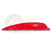 Vanetec Swift 2.25 Shield Cut Vanes Red / 24 Pack And Feathers
