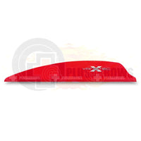 Vanetec Swift 2.25 Shield Cut Vanes Red / 24 Pack And Feathers
